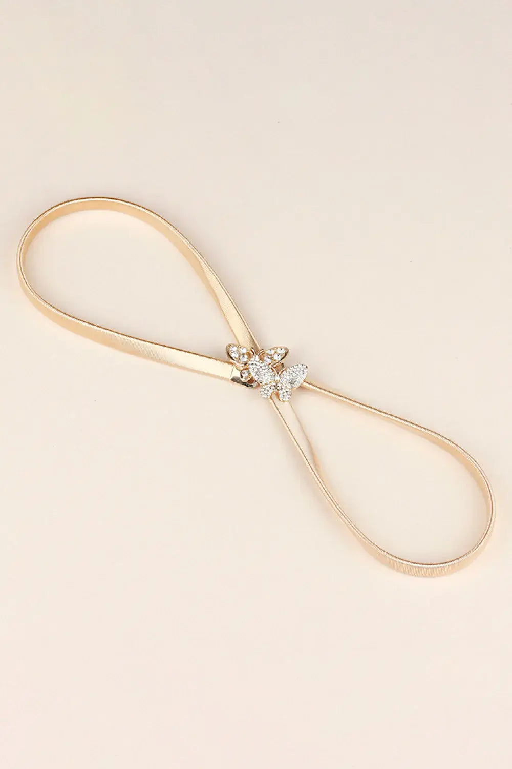 Rhinestone Butterfly Elastic Metal Belt - Trendsi - Flyclothing LLC
