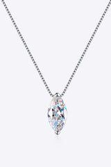 1 Carat Moissanite 925 Sterling Silver Necklace - Trendsi - Flyclothing LLC