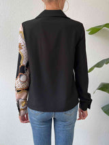 Twist Front Collared Blouse - Trendsi - Flyclothing LLC
