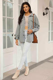 Snap Down Collared Jacket - Trendsi - Flyclothing LLC