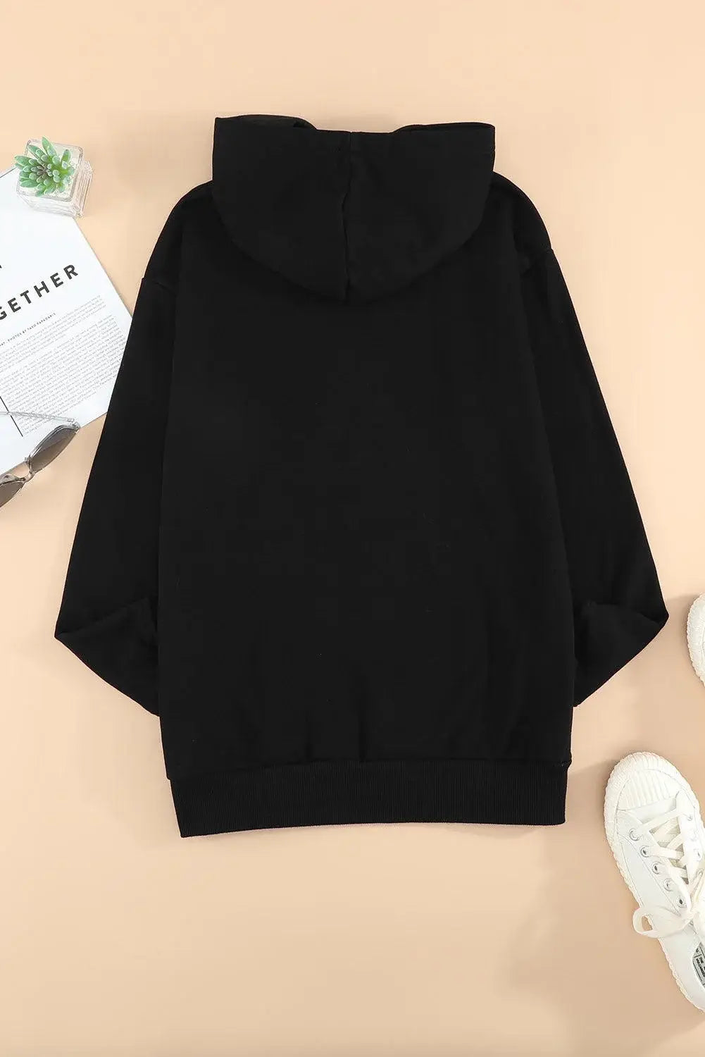 Dropped Shoulder Kangaroo Pocket Hoodie - Trendsi - Flyclothing LLC