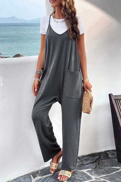 Pocketed Spaghetti Strap Overalls - Trendsi - Flyclothing LLC