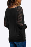 V-Neck Long Raglan Sleeve Top - Trendsi - Flyclothing LLC