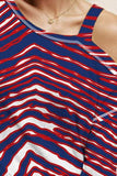 Striped Asymmetrical Neck Long Sleeve T-Shirt - Trendsi - Flyclothing LLC