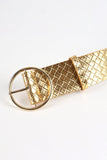 PU Leather Circle Shape Buckle Belt - Trendsi