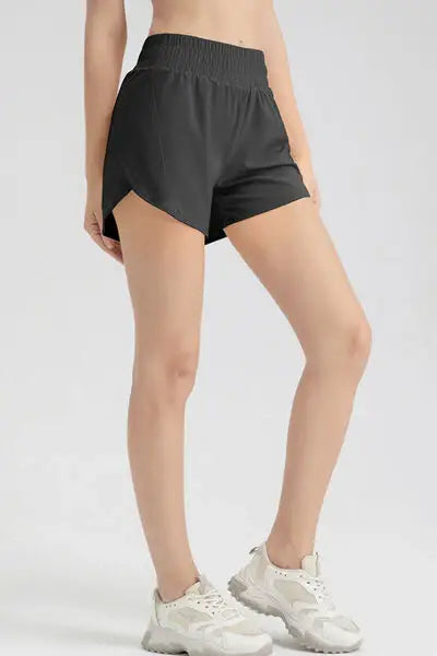 Elastic Waist Active Shorts - Trendsi - Flyclothing LLC