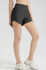 Elastic Waist Active Shorts - Trendsi - Flyclothing LLC