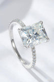 4 Carat Moissanite 4-Prong Side Stone Ring - Trendsi