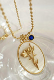 Flower Shell Pendant Copper Necklace - Trendsi - Flyclothing LLC
