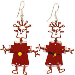Dancing Girl Santa Earrings - Creative Alternatives - Flyclothing LLC