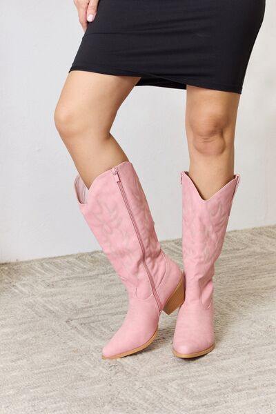 Forever Link Knee High Cowboy Boots - Trendsi