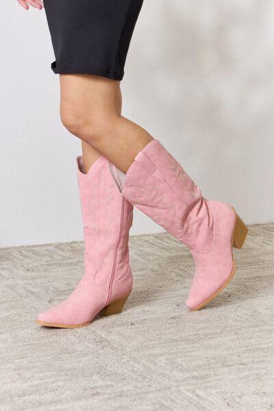 Forever Link Knee High Cowboy Boots - Trendsi