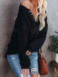 Buttoned Drop Shoulder Top - Trendsi - Flyclothing LLC