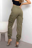 High Waist Cargo Pants - Trendsi - Flyclothing LLC