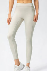Full Size Slim Fit High Waist Long Sports Pants with Pockets - Trendsi - Flyclothing LLC