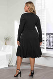 Long Sleeve Cutout Detail Dress - Trendsi - Flyclothing LLC