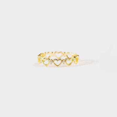 Heart Shape 18K Gold-Plated Ring - Trendsi - Flyclothing LLC