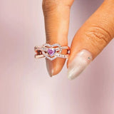 Heart Shape Zircon 925 Sterling Silver Ring - Trendsi