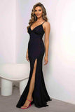 Lace-Up Spaghetti Strap Split Dress - Trendsi - Flyclothing LLC
