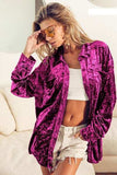 BiBi Button Up Long Sleeve Shirt - Trendsi - Flyclothing LLC