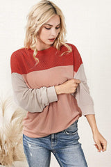 Color Block Dropped Shoulder T-Shirt - Trendsi - Flyclothing LLC
