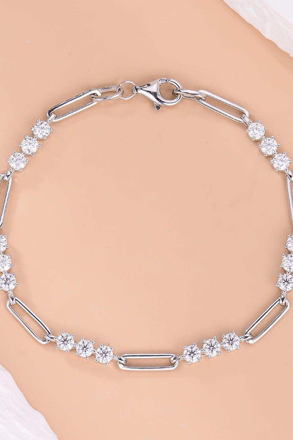1.8 Carat Moissanite 925 Sterling Silver Bracelet - Trendsi - Flyclothing LLC