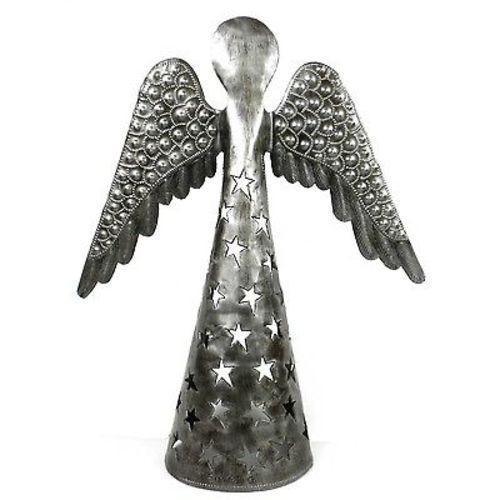 14-inch Metalwork Angel - Wings Down  - Croix des Bouquets (H) - Flyclothing LLC