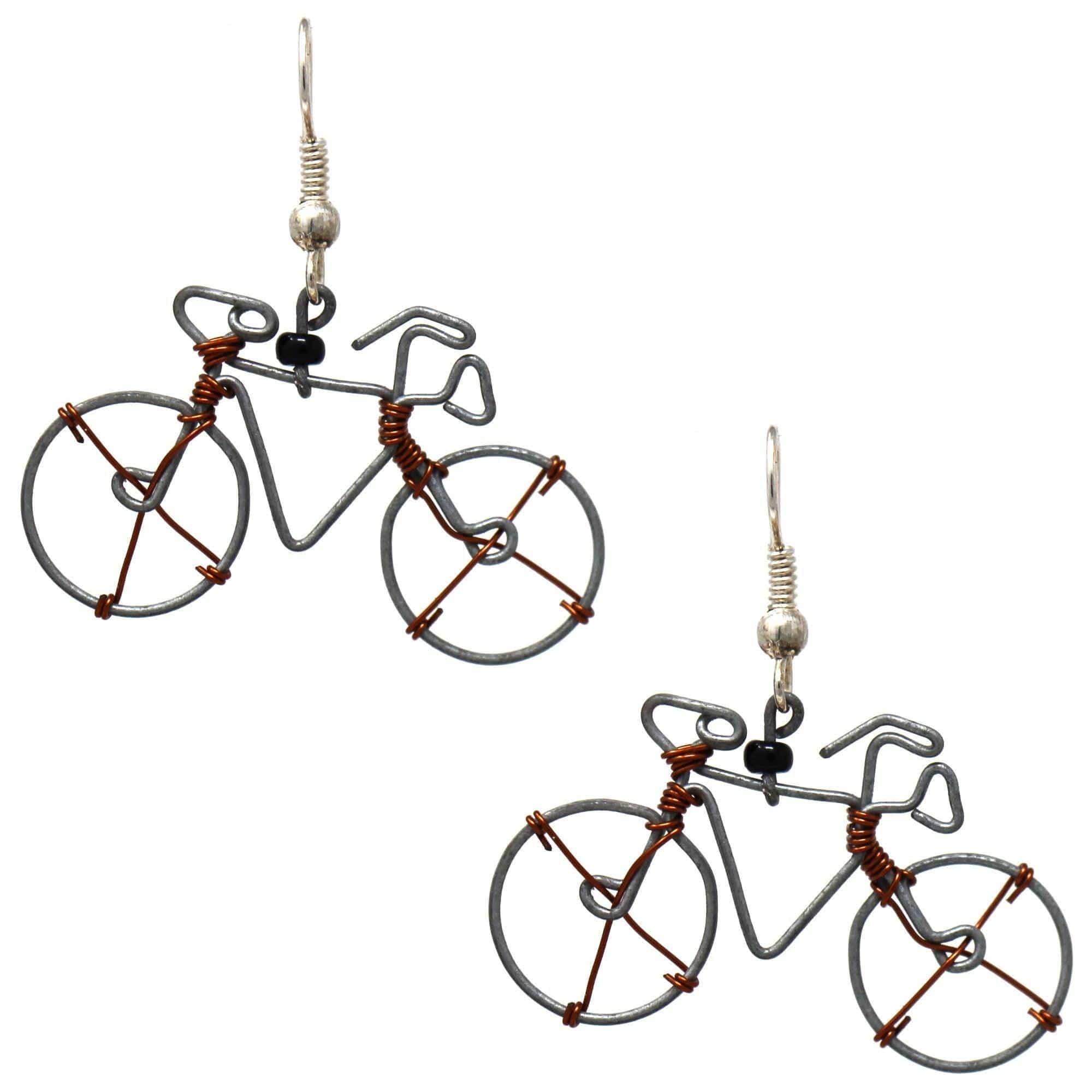 Wire Bicycle Earrings - Creative Alternatives - Flyclothing LLC