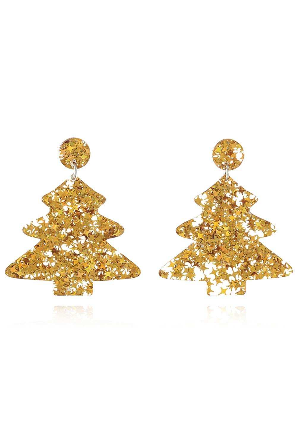 Christmas Tree Acrylic Earrings - Trendsi - Flyclothing LLC