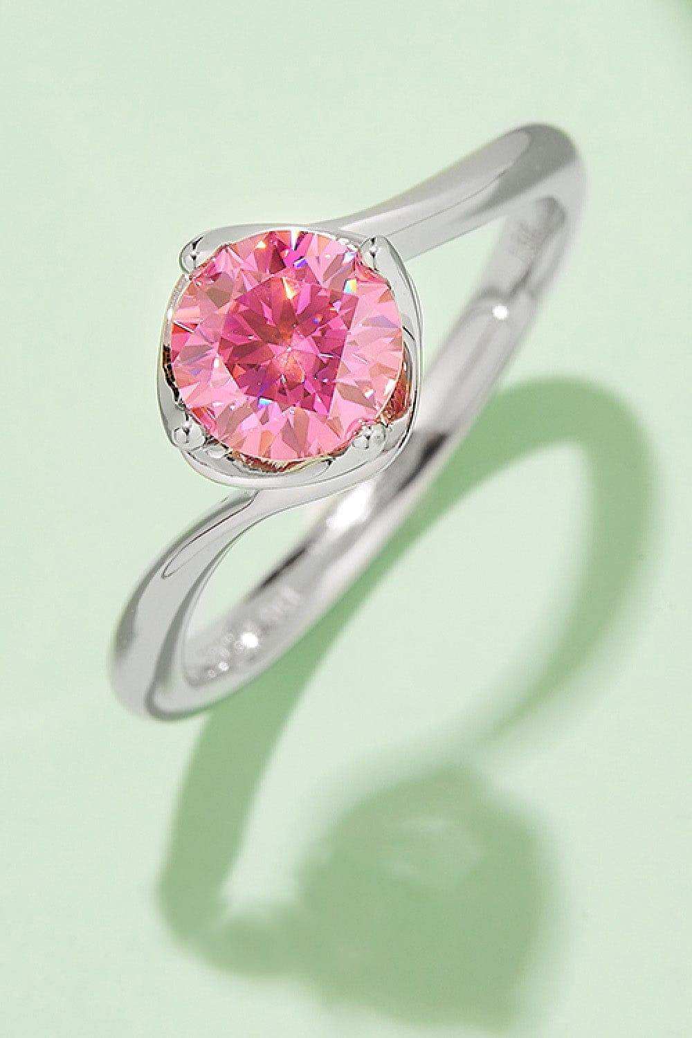 1 Carat Moissanite 925 Sterling Silver Solitaire Ring - Trendsi - Flyclothing LLC
