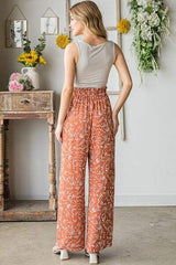 Heimish Full Size Printed Tied Straight Casual Pants - Trendsi - Flyclothing LLC