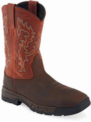 Old West Brown Oyster Square Toe Mens Work Boots - Flyclothing LLC