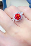 2 Carat Moissanite 925 Sterling Silver Halo Ring - Trendsi