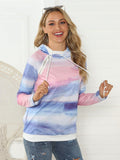 Full Size Tie-Dye Long Sleeve Hoodie - Trendsi