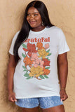 Simply Love Full Size GRATEFUL Flower Graphic Cotton T-Shirt - Trendsi - Flyclothing LLC