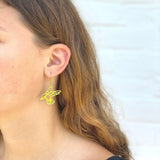 Pair of Birds in Tumbaga Gold Drop Earrings - Artisana - Flyclothing LLC