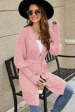 Open Front Lantern Sleeve Cardigan - Trendsi - Flyclothing LLC