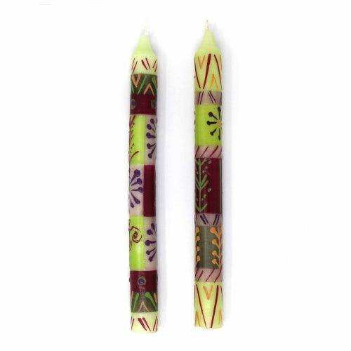 Hand Painted Candles in Kileo Design (pair of tapers) - Nobunto - Nobunto - Flyclothing LLC