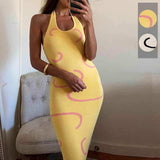 Halter Neck Midi Sweater Dress - Trendsi - Flyclothing LLC