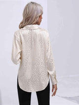 Printed Collared Neck Buttoned Shirt - Trendsi - Flyclothing LLC