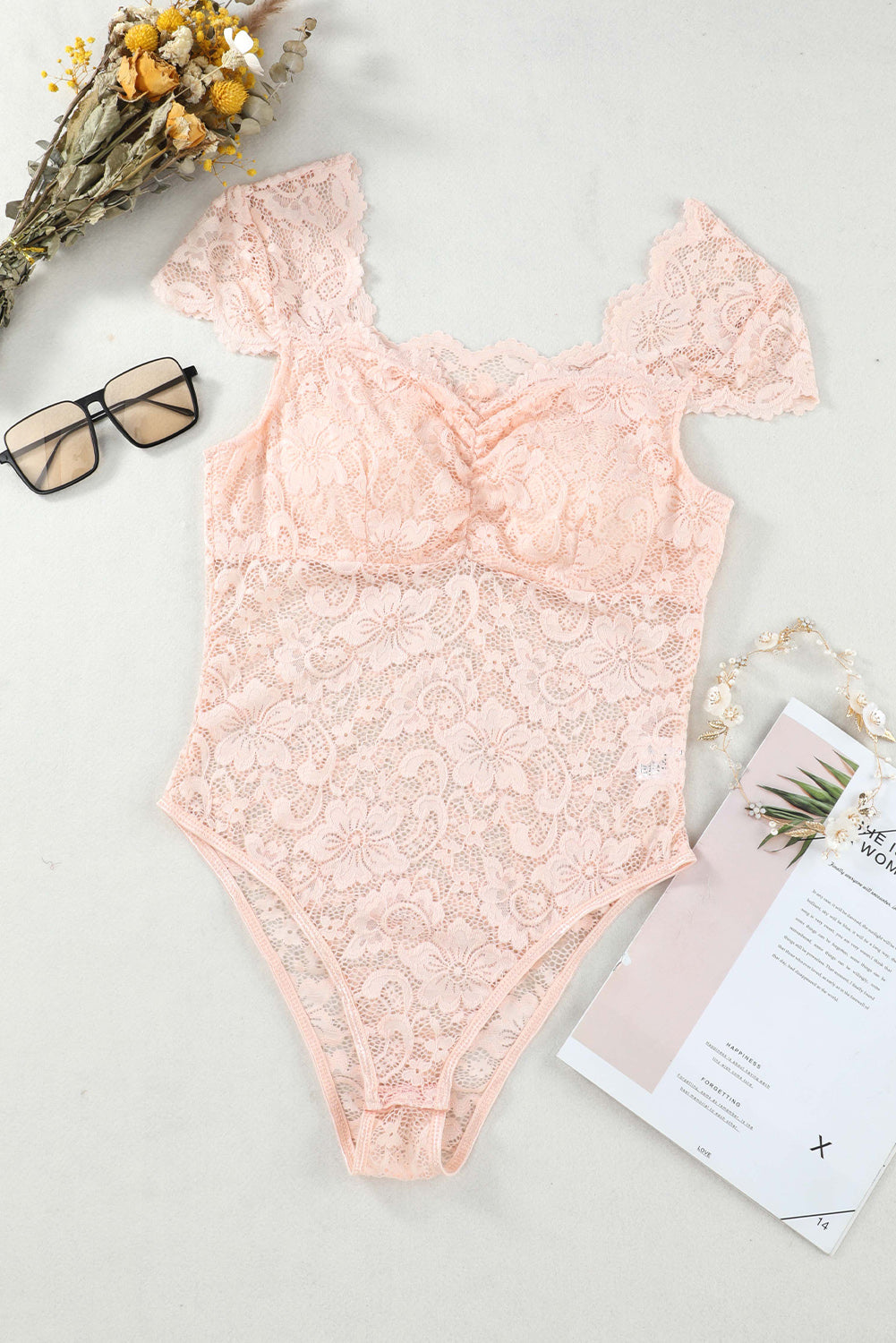 Ruched Sweetheart Neck Lace Bodysuit – Flyclothing LLC