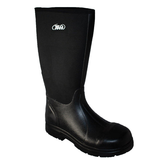 Men's 16" Cement Rubber Boot Steel Toe Black - Tecs