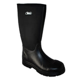 Men's 16" Cement Rubber Boot Steel Toe Black - Tecs