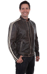 Scully CHARCOAL TRACK JACKET - Scully Leather