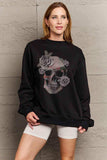 Simply Love Simply Love Full Size Dropped Shoulder SKULL Graphic Sweatshirt - Trendsi - Flyclothing LLC