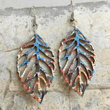 Leaf Shape Wooden Dangle Earrings - Trendsi