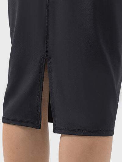 Slit Wrap Active Skirt - Trendsi - Flyclothing LLC