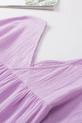 Dropped Shoulder V-Neck Blouse - Trendsi - Flyclothing LLC
