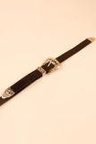 Double Buckle PU Leather Belt - Trendsi
