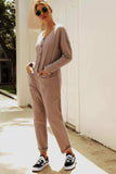 Buttoned Drop Shoulder Pocket Jumpsuit - Trendsi - Flyclothing LLC